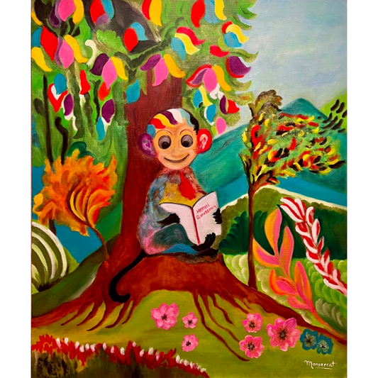 Gino reading Rousxxxx art book - Monserrat